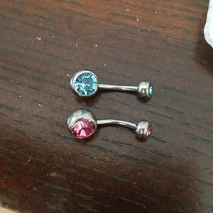 silver belly button rings